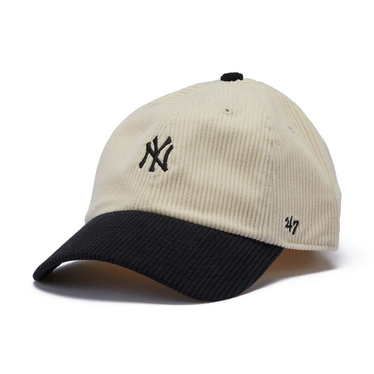 ’47 BRAND New York Yankees - CLEAN UP CODE TWO TONE BASE RUNNNER NATURAL/BLACK【14858288 47A B-TCBRT17EWS-NTC】