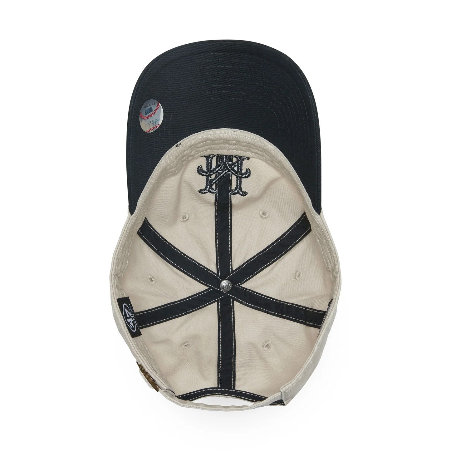 ’47 BRAND New York Mets - CLEAN UP Cooperstown BONE/BLACK 【14858291 47A BCPTN-NLTRG16GWS-BNA62】