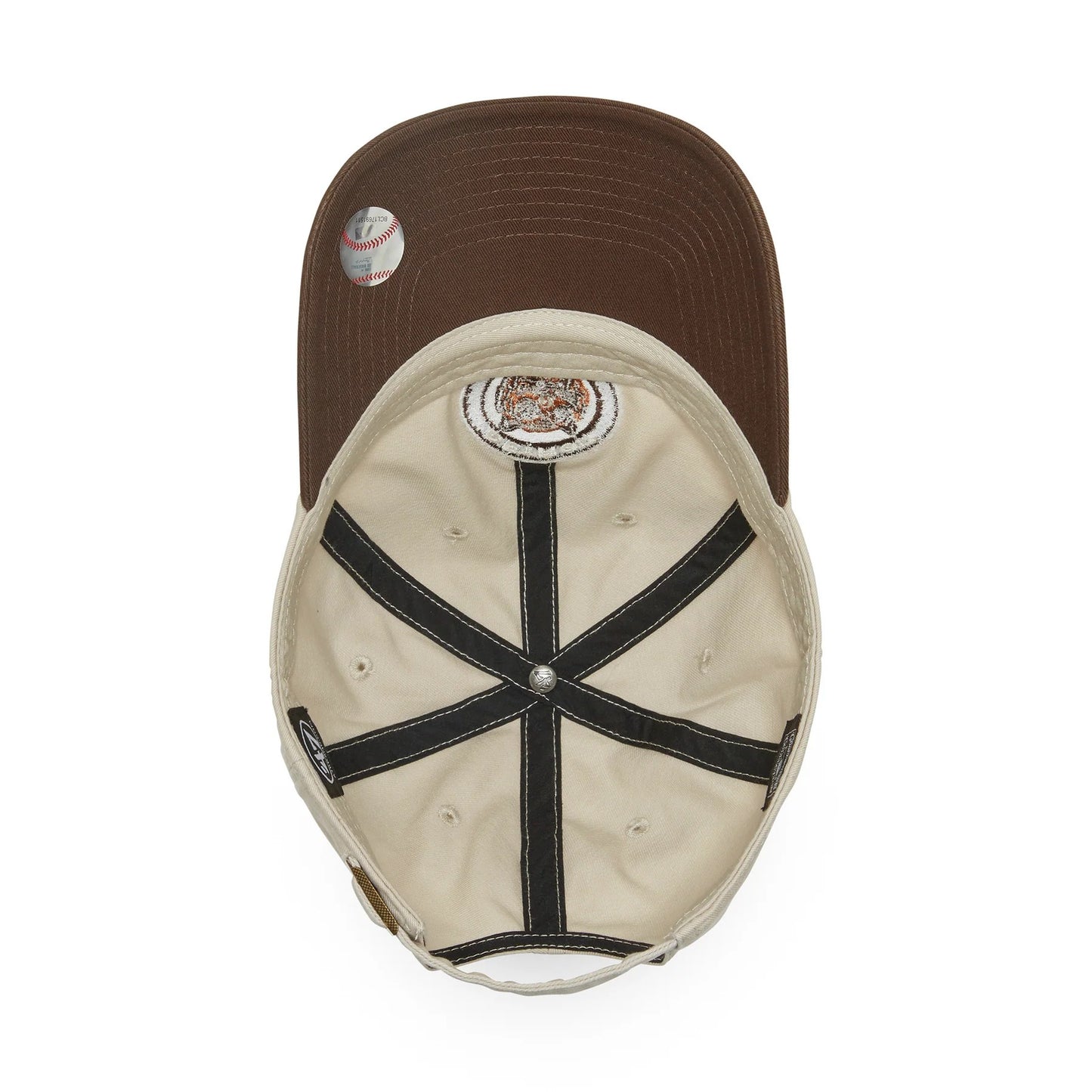 ’47 BRAND Detroit Tigers - CLEAN UP Cooperstown BONE/BROWN 【14858292 47A BCPTN-NLTRG09GWS-BN64】