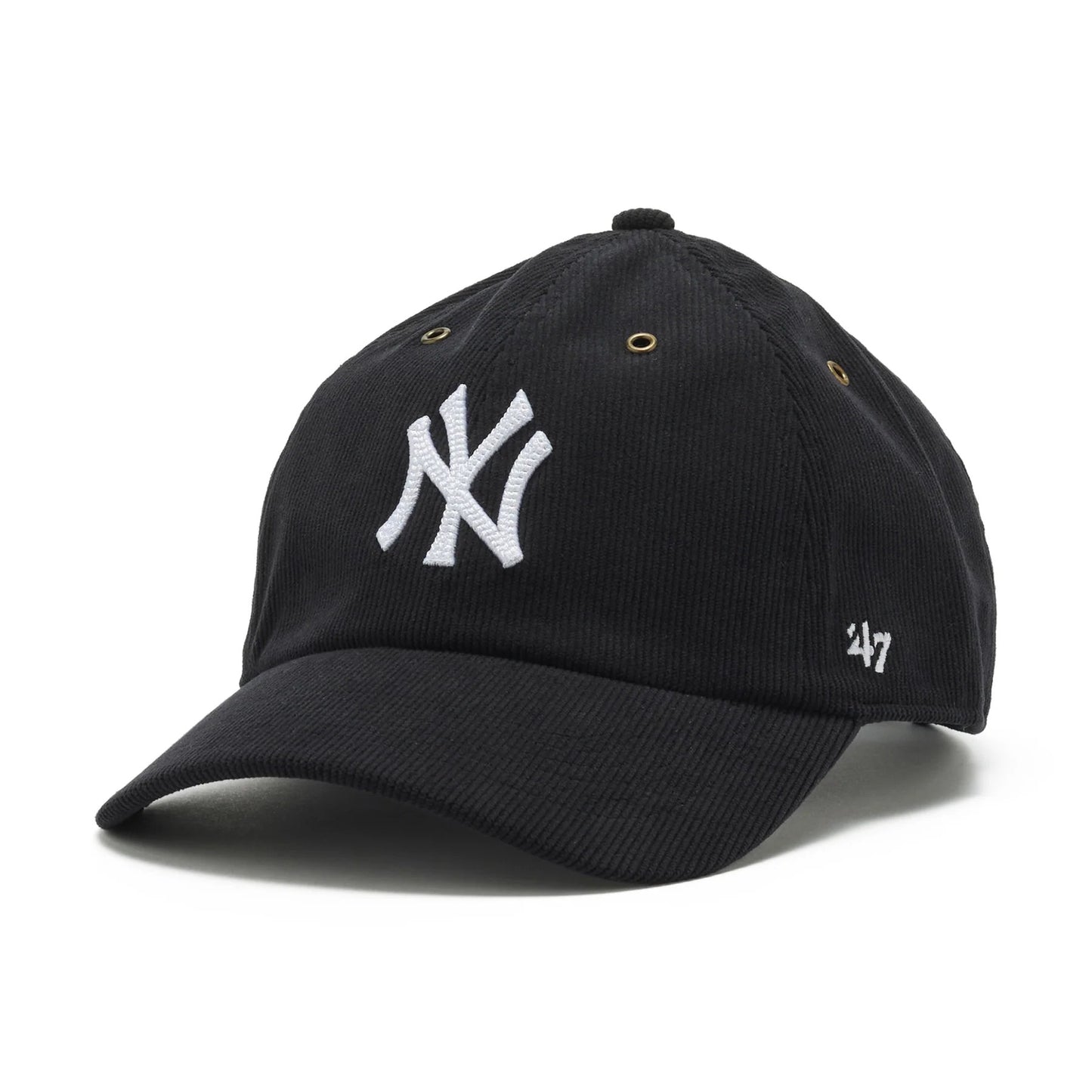’47 BRAND New York Yankees - CLEAN UP Thin Cord BLACK 【14858299 47A B-TCDCU17IWS-BK】