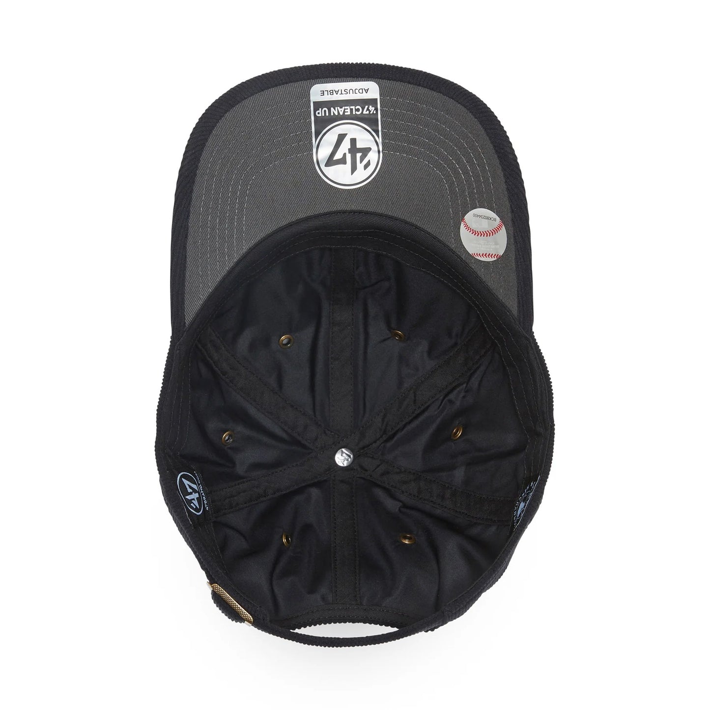 ’47 BRAND New York Yankees - CLEAN UP Thin Cord BLACK 【14858299 47A B-TCDCU17IWS-BK】