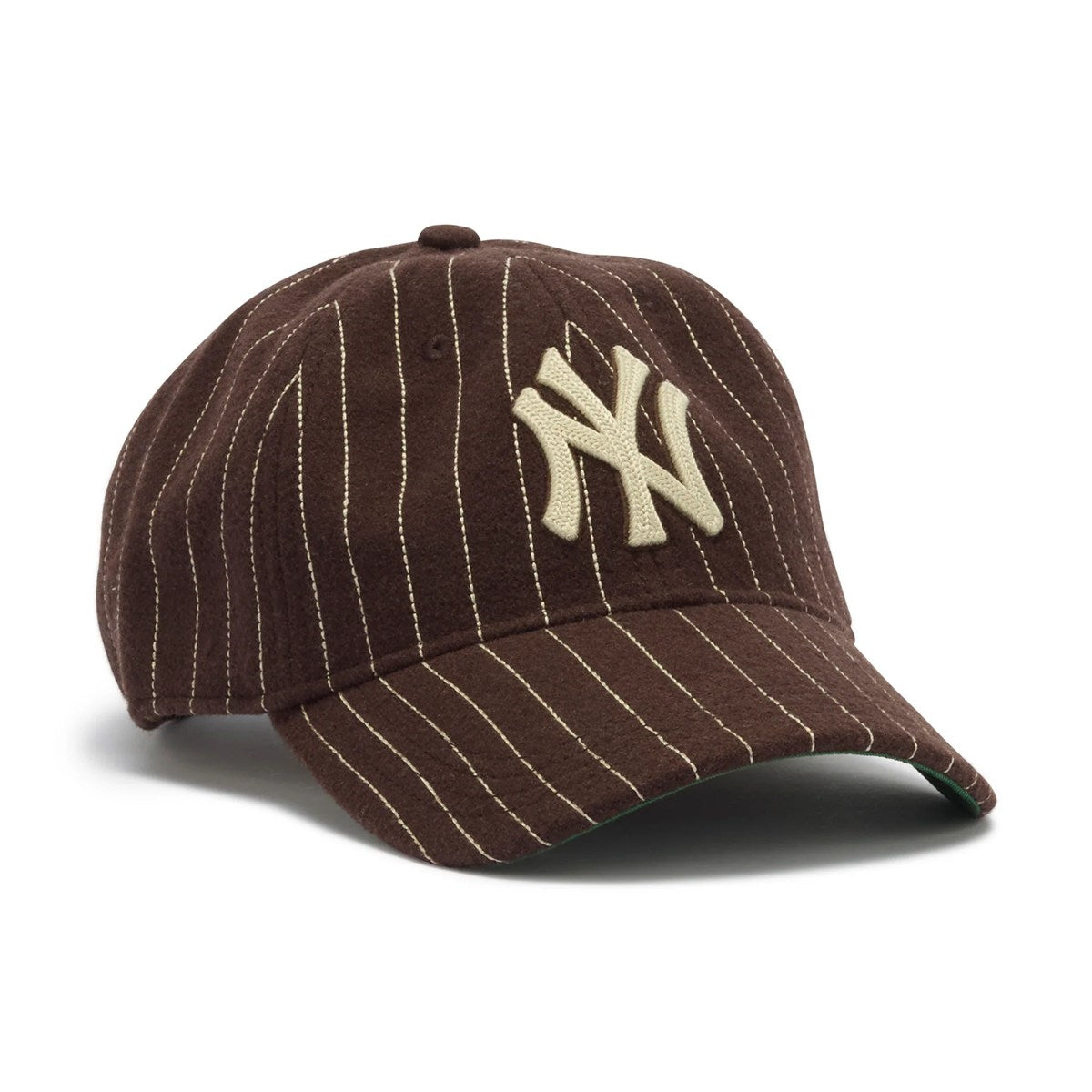 ’47 BRAND New York Yankees - CLEAN UP Wool Pinstripe BROWN【14858304 47A B-WOPCU17WIS-BW】