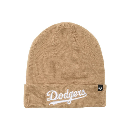 ’47 BRAND Los Angeles Dodgers - CUFF KNIT Script KHAKI【14858320 47A B-SCPKN12ACE-KH】