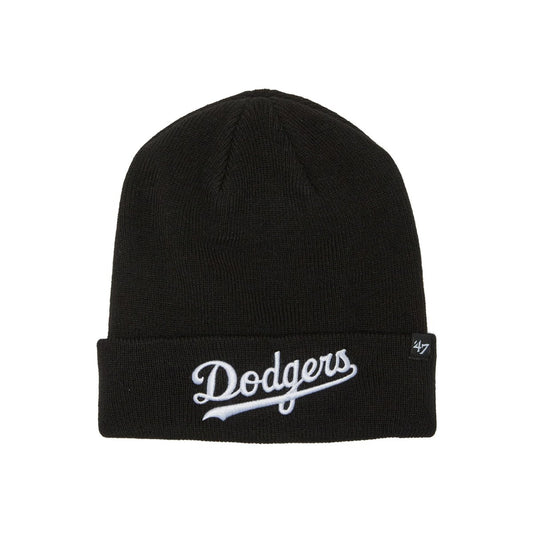 ’47 BRAND Los Angeles Dodgers - CUFF KNIT Script BLACK 【14858321 47A B-SCPKN12ACE-BK】