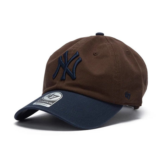 ’47 BRAND New York Yankees - CLEAN UP TWO TONE BROWN/NAVY 【14858339 47A B-NLTRG17GWS-BW】