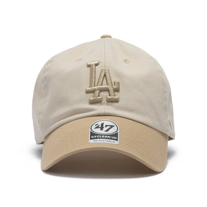 ’47 BRAND Los Angels Dogers - CLEAN UP TWO TONE BONE/KHAKI 【14858341 47A B-NLTRG12GWS-BNA】