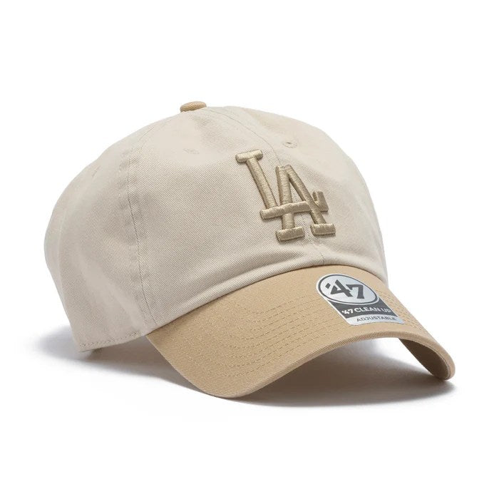 ’47 BRAND Los Angels Dogers - CLEAN UP TWO TONE BONE/KHAKI 【14858341 47A B-NLTRG12GWS-BNA】