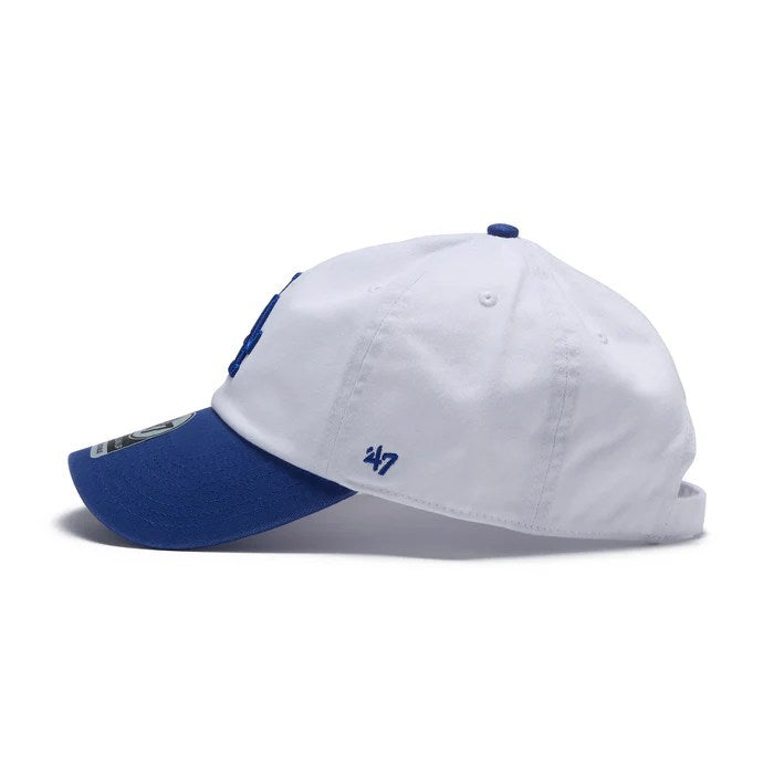 ’47 BRAND Los Angels Dogers - CLEAN UP TWO TONE WHITE/ROYAL 【14858344 47A B-NLTRG12GWS-WH】