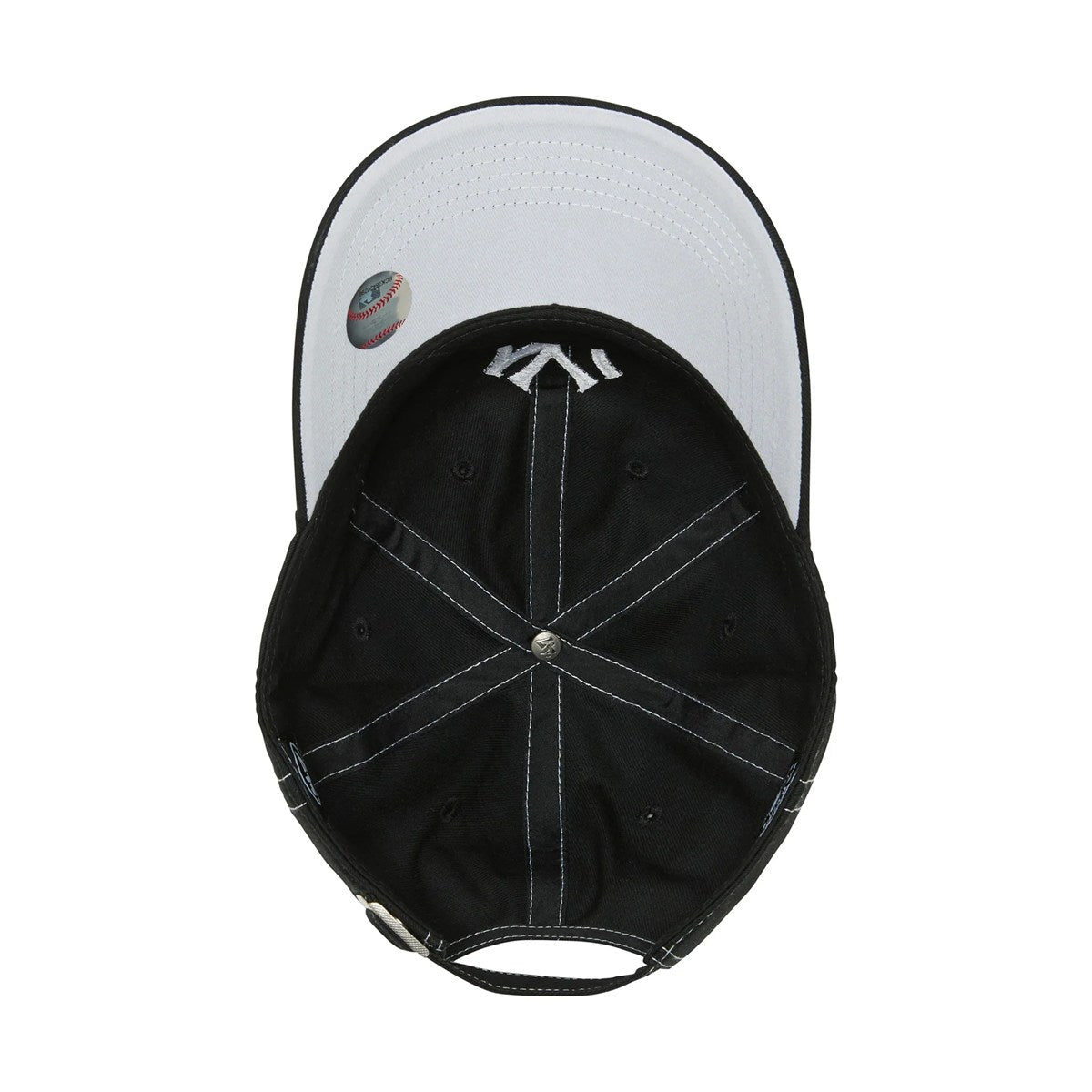 ’47 BRAND New York Yankees - CLEAN UP Contrast Stitch BLACK 【14858362 47A B-CONCU17GWS-BK】