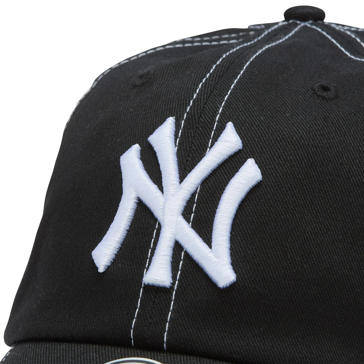 ’47 BRAND New York Yankees - CLEAN UP Contrast Stitch BLACK 【14858362 47A B-CONCU17GWS-BK】