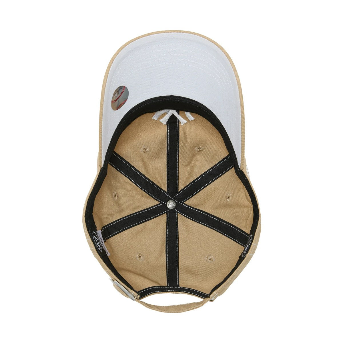 ’47 BRAND New York Yankees - CLEAN UP Contrast Stitch KHAKI 【14858363 47A B-CONCU17GWS-KH】