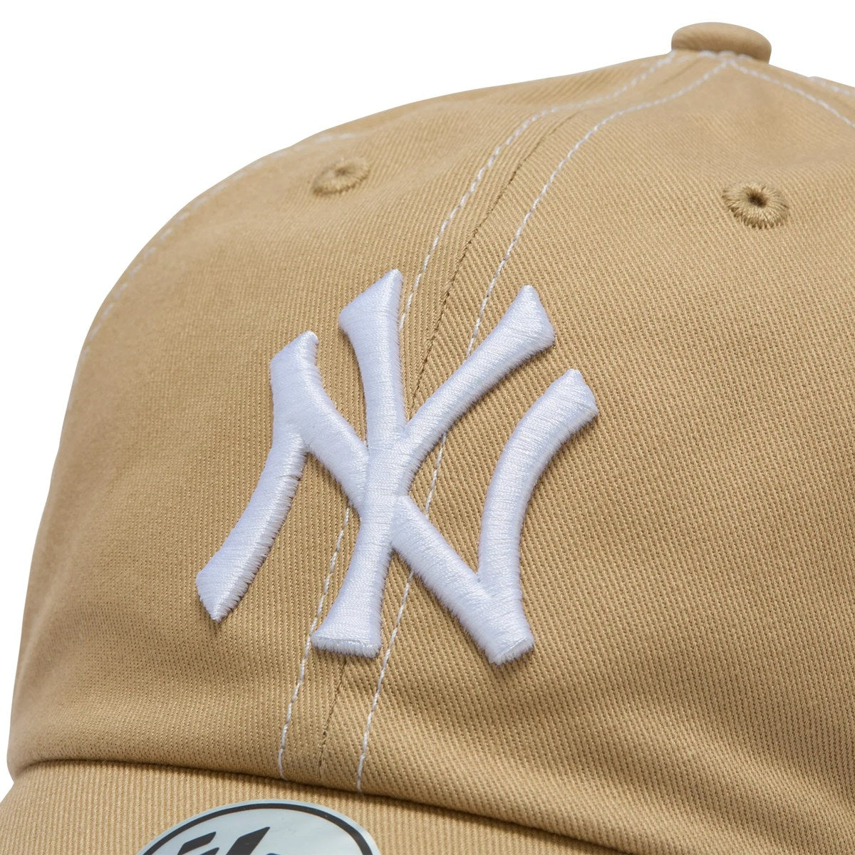’47 BRAND New York Yankees - CLEAN UP Contrast Stitch KHAKI 【14858363 47A B-CONCU17GWS-KH】