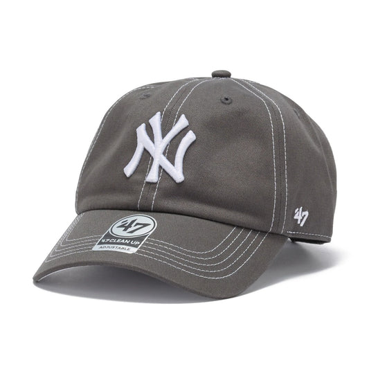 ’47 BRAND New York Yankees - CLEAN UP Contrast Stitch CHARCOAL【14858365 47A B-CONCU17GWS-CC】