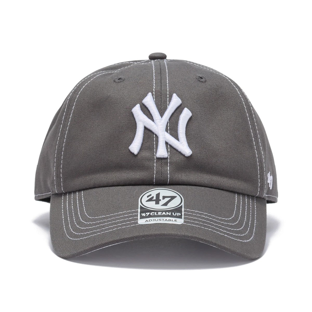 ’47 BRAND New York Yankees - CLEAN UP Contrast Stitch CHARCOAL【14858365 47A B-CONCU17GWS-CC】