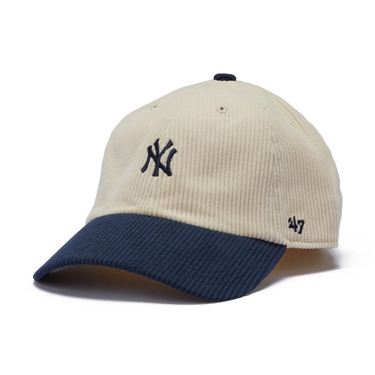 ’47 BRAND New York Yankees - CLEAN UP CODE TWO TONE BASE RUNNNER NATURAL/NAVY 【14858366 47A B-TCBRT17EWS-NTA】