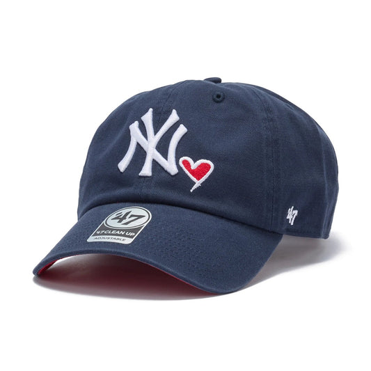 ’47 BRAND New York Yankees - CLEAN UP Icon With Heart NAVY【14858377 47A B-ICONC17GWS-NYB】