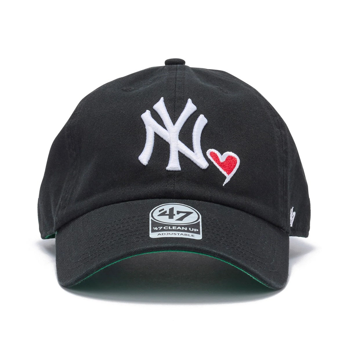 ’47 BRAND New York Yankees - CLEAN UP Icon With Heart BLACK【14858407 47A B-ICONC17GWS-BKB】