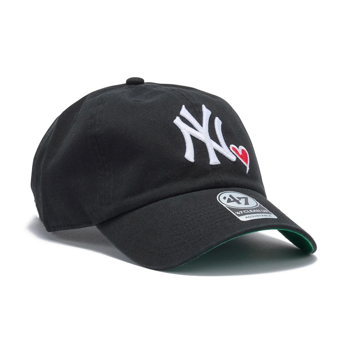 ’47 BRAND New York Yankees - CLEAN UP Icon With Heart BLACK【14858407 47A B-ICONC17GWS-BKB】