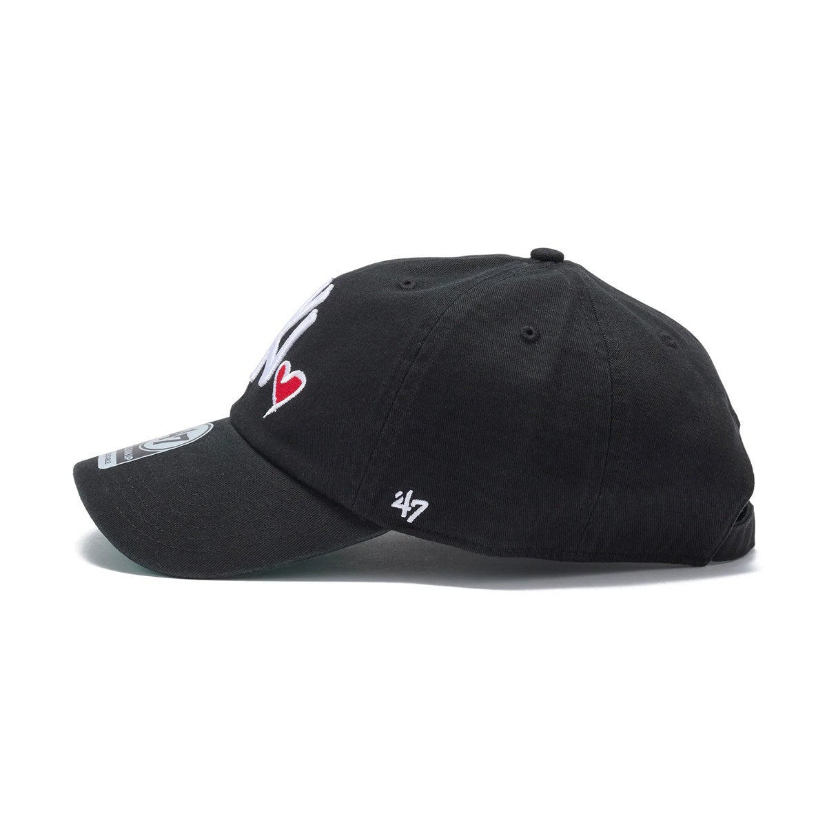 ’47 BRAND New York Yankees - CLEAN UP Icon With Heart BLACK【14858407 47A B-ICONC17GWS-BKB】