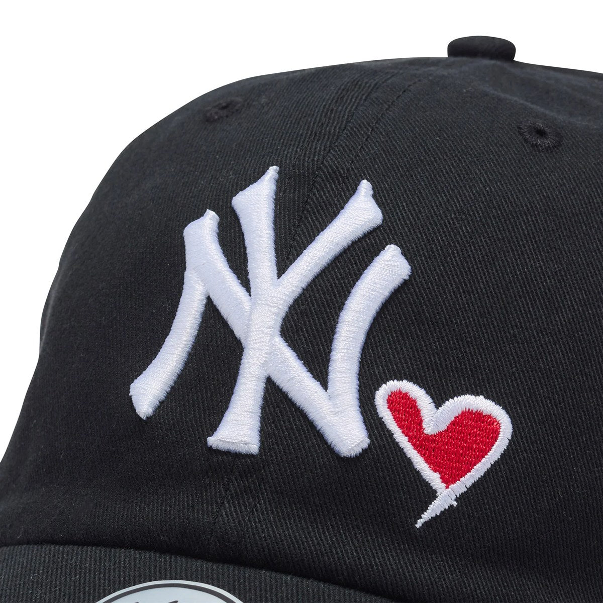 ’47 BRAND New York Yankees - CLEAN UP Icon With Heart BLACK【14858407 47A B-ICONC17GWS-BKB】
