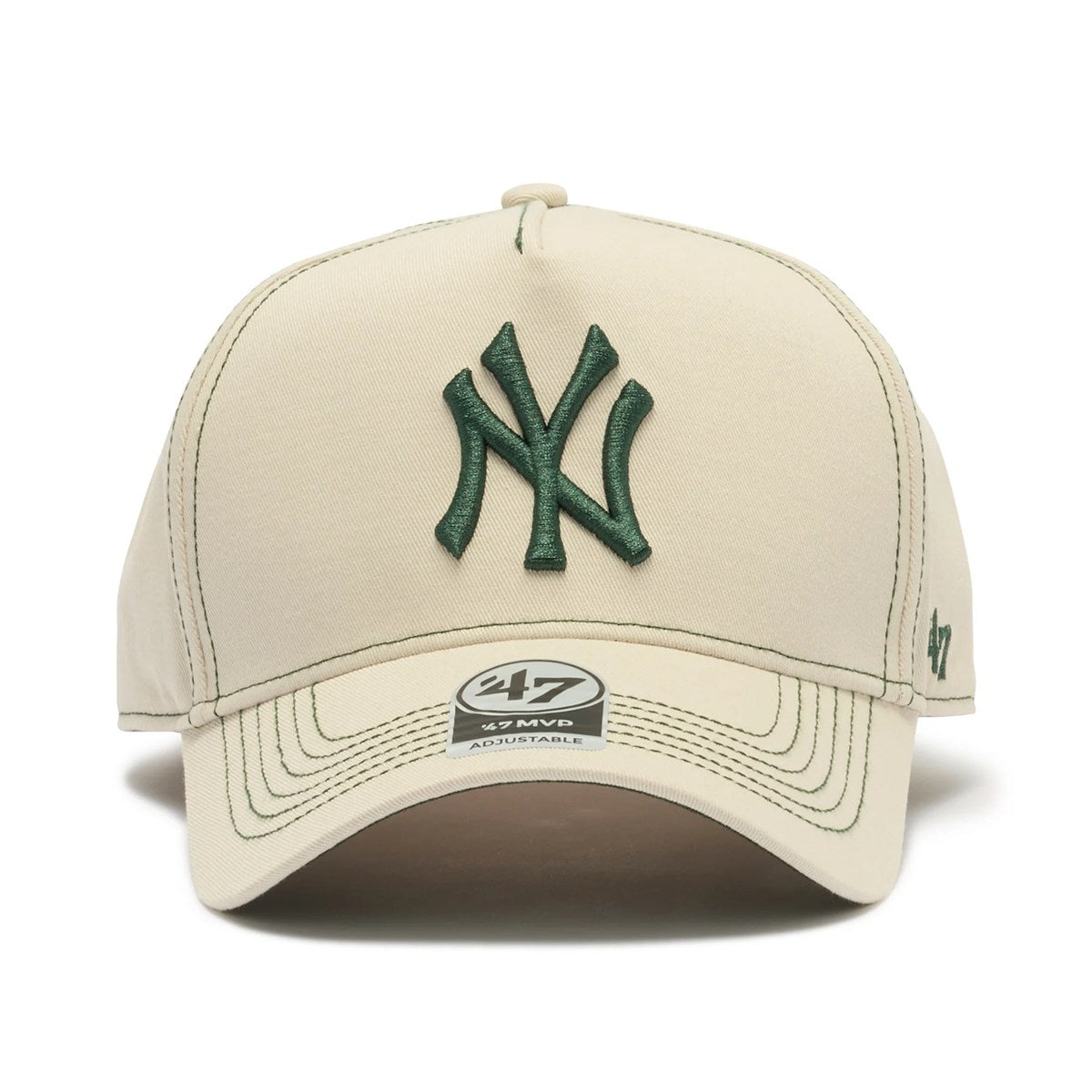 ’47 BRAND New York Yankees - MVP Contrast Stitch BONE 【14858411 47A B-CONDT17GWS-BN】
