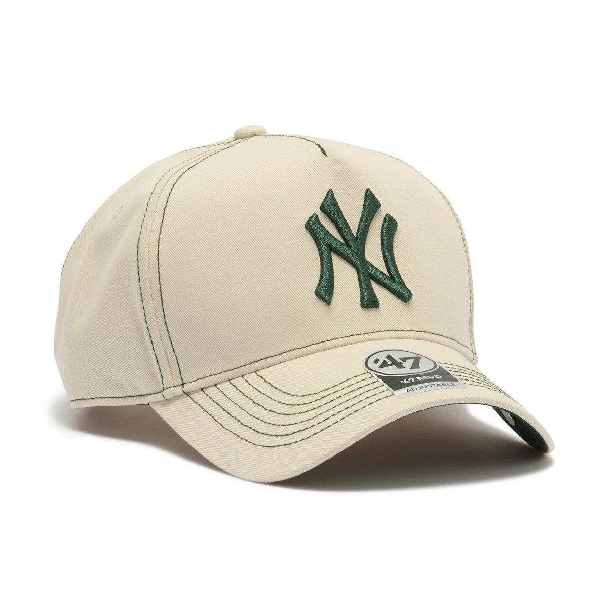 ’47 BRAND New York Yankees - MVP Contrast Stitch BONE 【14858411 47A B-CONDT17GWS-BN】