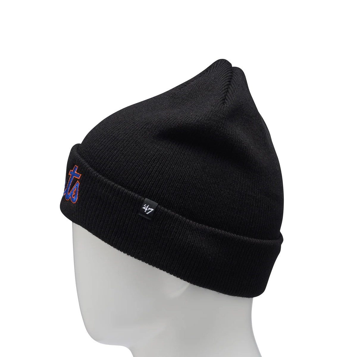 ’47 BRAND New York Mets - CUFF KNIT Script BLACK 【14858436 47A B-SCPKN16ACE-BK】