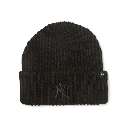 ’47 BRAND New York Yankees - CUFF KNIT Harbor BLACK【14858444 47A B-HRBRC17ACE-BKA】