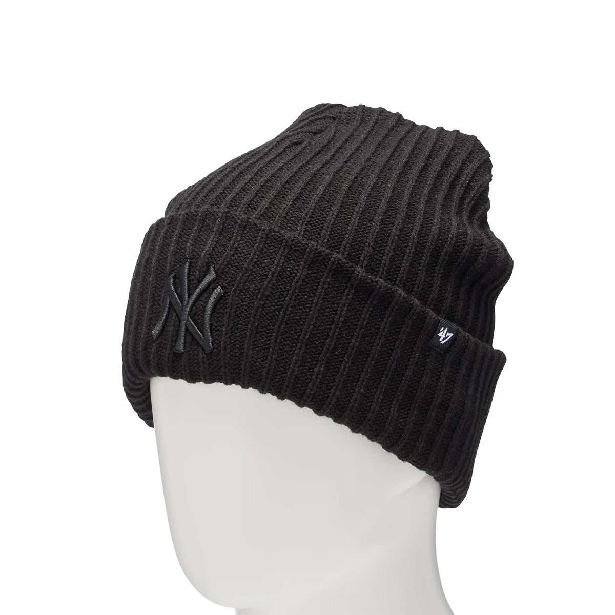 ’47 BRAND New York Yankees - CUFF KNIT Harbor BLACK【14858444 47A B-HRBRC17ACE-BKA】
