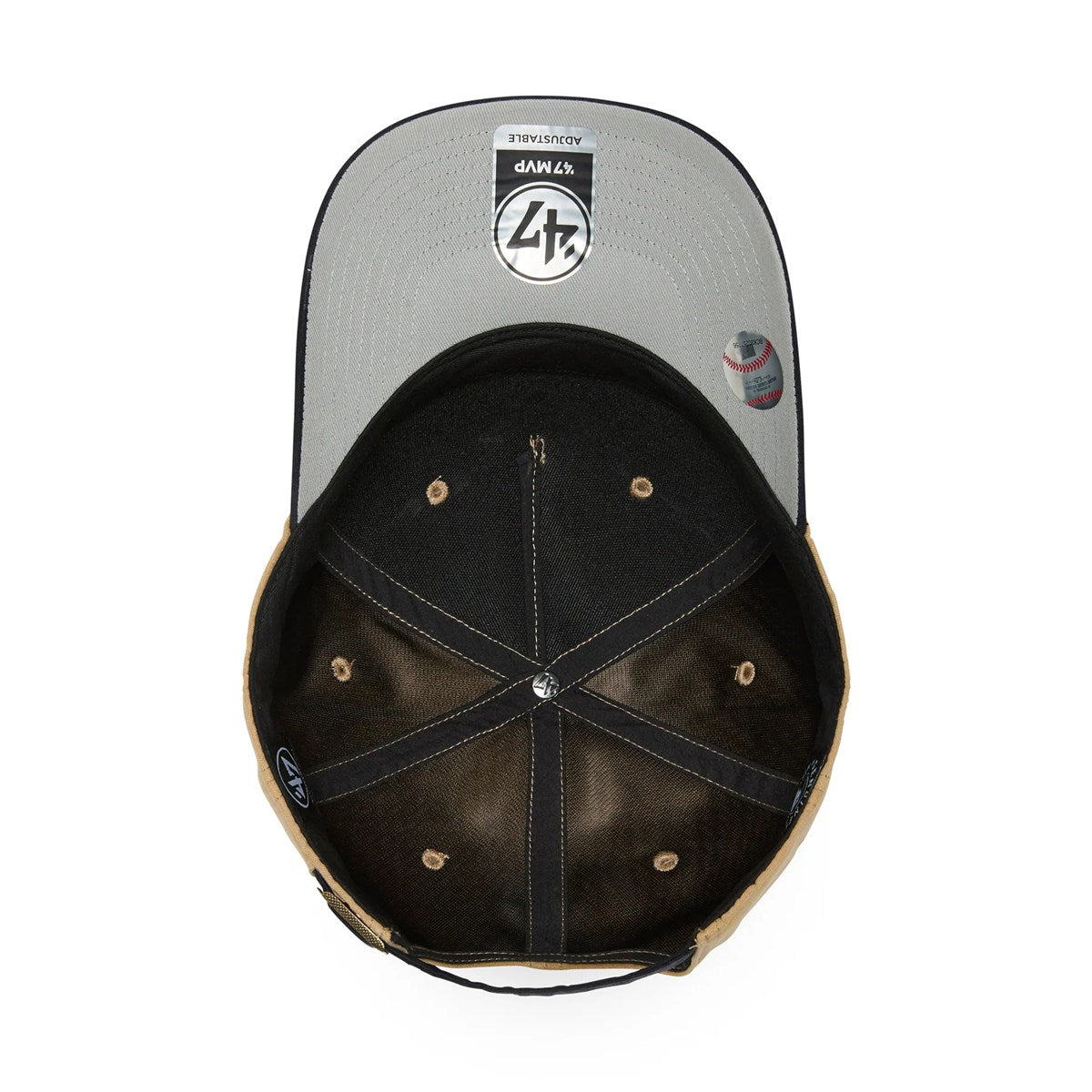 ’47 BRAND New York Yankees - MVP DT Ultrasuede KHAKI/NAVY 【14858469 47A B-USMDT17USS-KH】