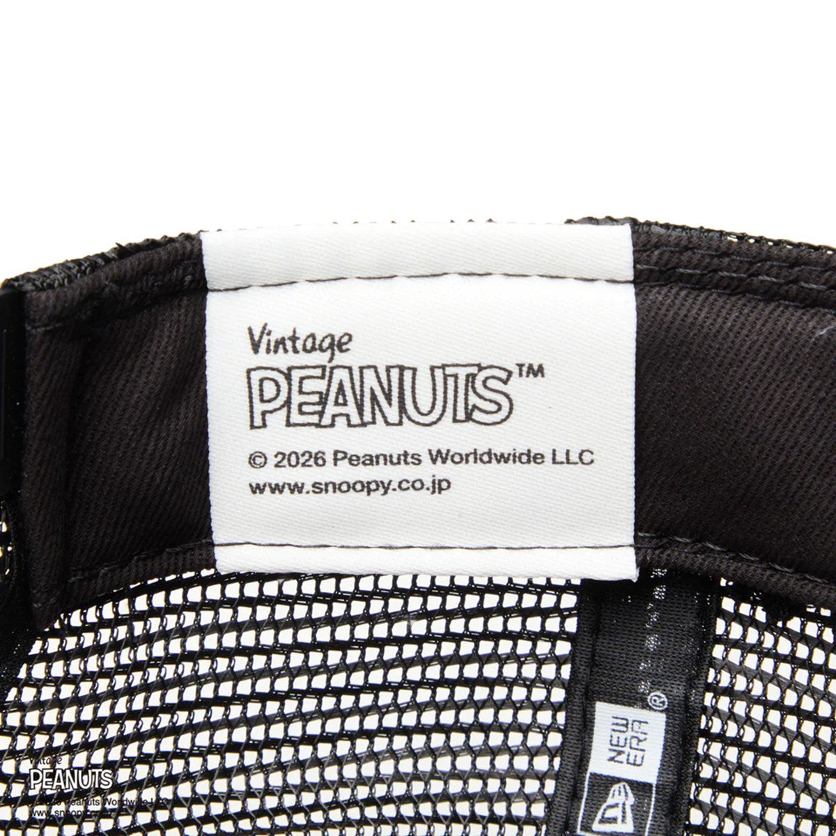 NEW ERA PEANUTS - 9FORTY A-Frame Vintage PEANUTS JOE COOL BLACK/WHITE 【14865347】