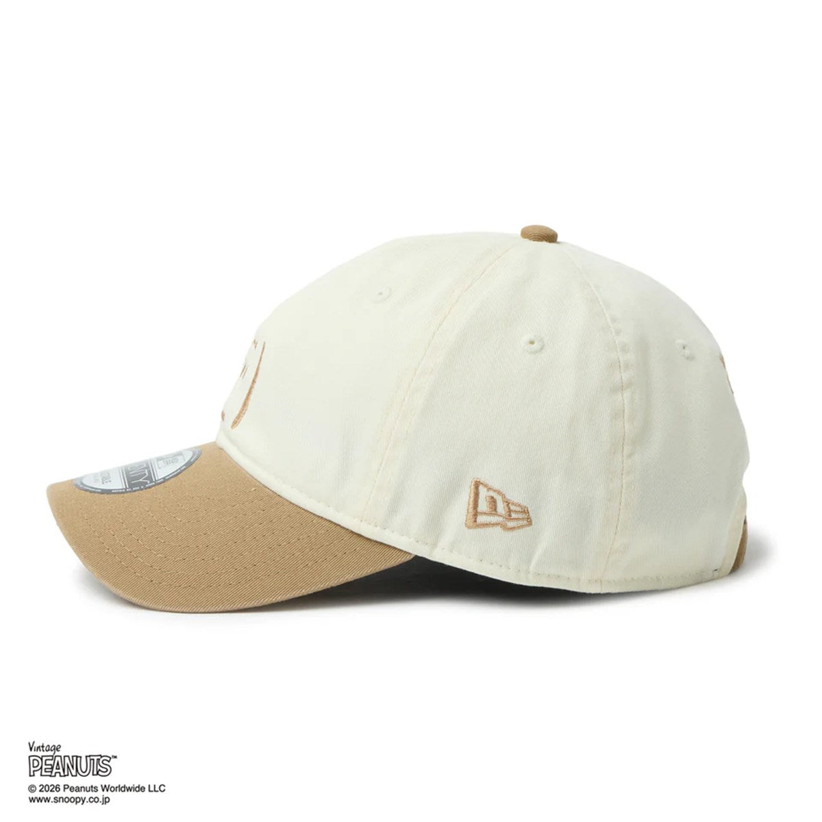 NEW ERA PEANUTS - 9TWENTY Vintage PEANUTS 2-Tone CHROME WHITE/KHAKI 【14865366】