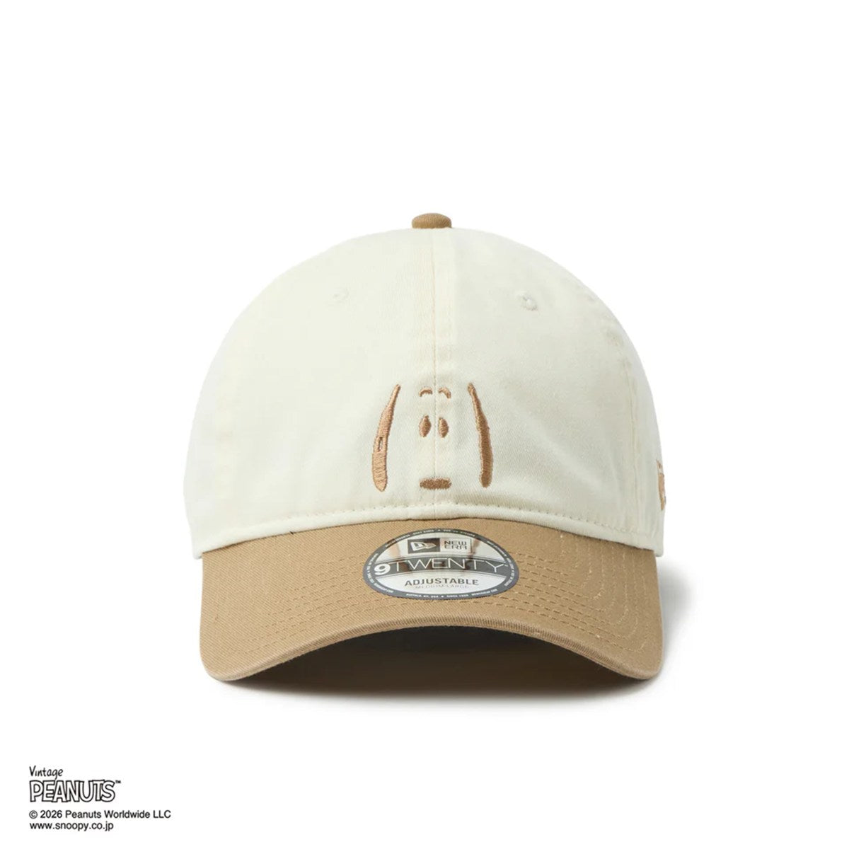 NEW ERA PEANUTS - 9TWENTY Vintage PEANUTS 2-Tone CHROME WHITE/KHAKI 【14865366】