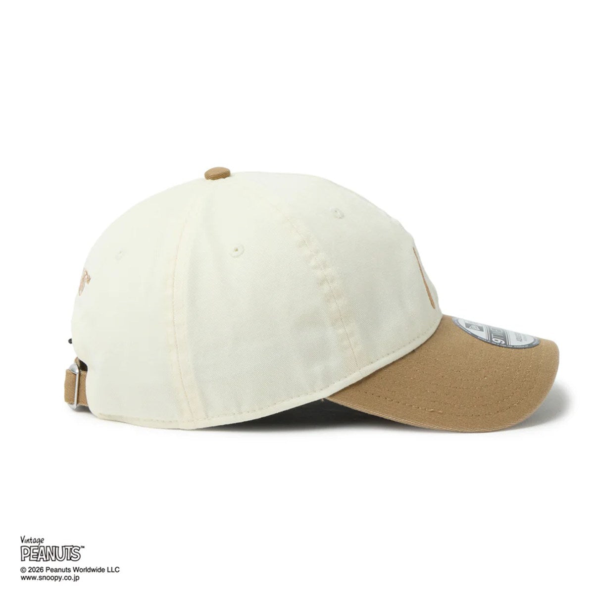 NEW ERA PEANUTS - 9TWENTY Vintage PEANUTS 2-Tone CHROME WHITE/KHAKI 【14865366】