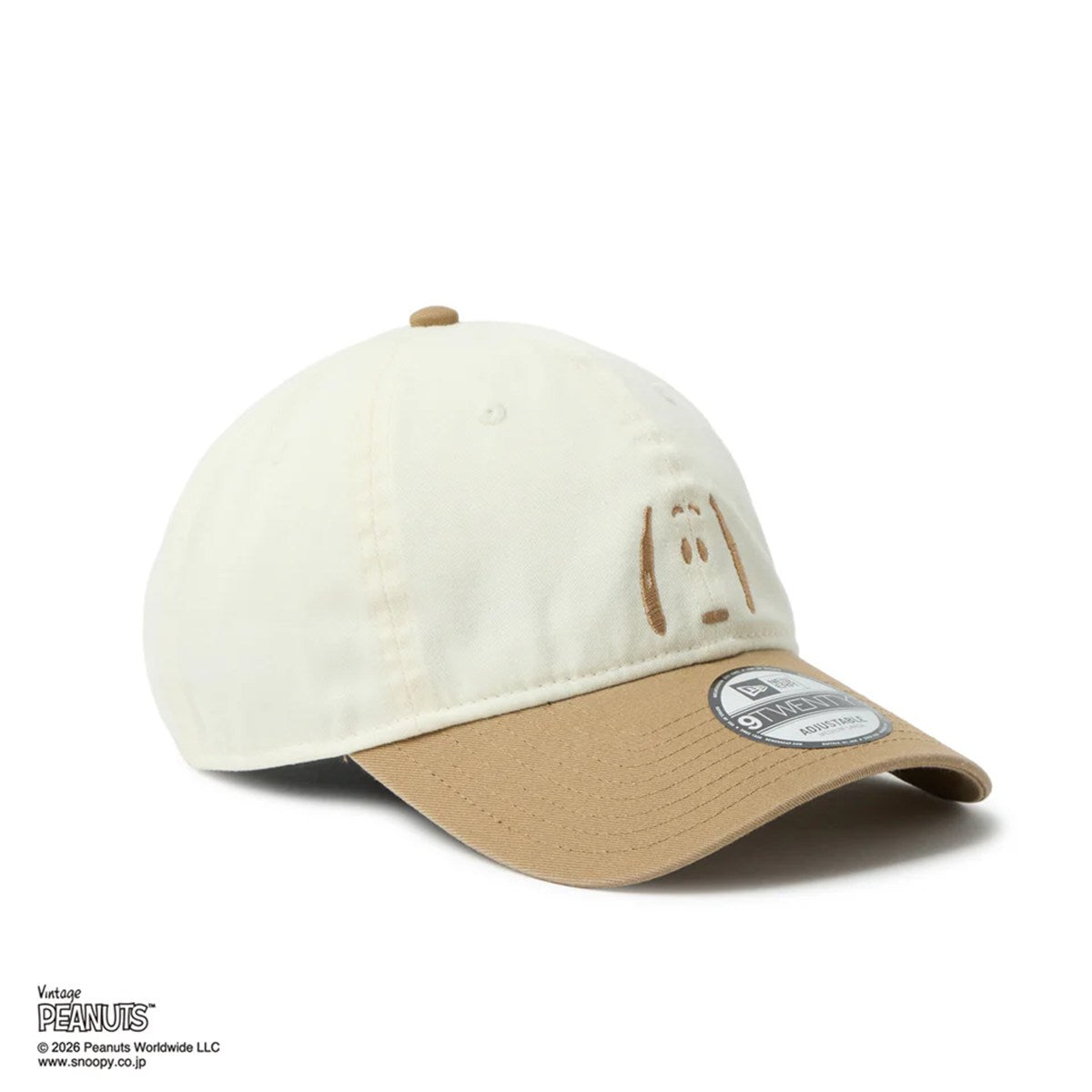 NEW ERA PEANUTS - 9TWENTY Vintage PEANUTS 2-Tone CHROME WHITE/KHAKI 【14865366】