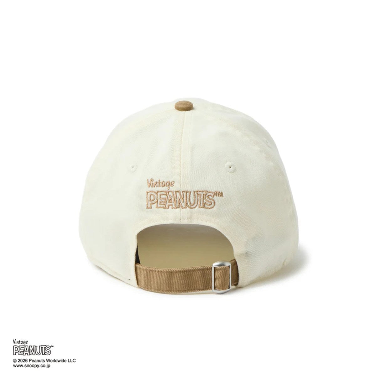 NEW ERA PEANUTS - 9TWENTY Vintage PEANUTS 2-Tone CHROME WHITE/KHAKI 【14865366】