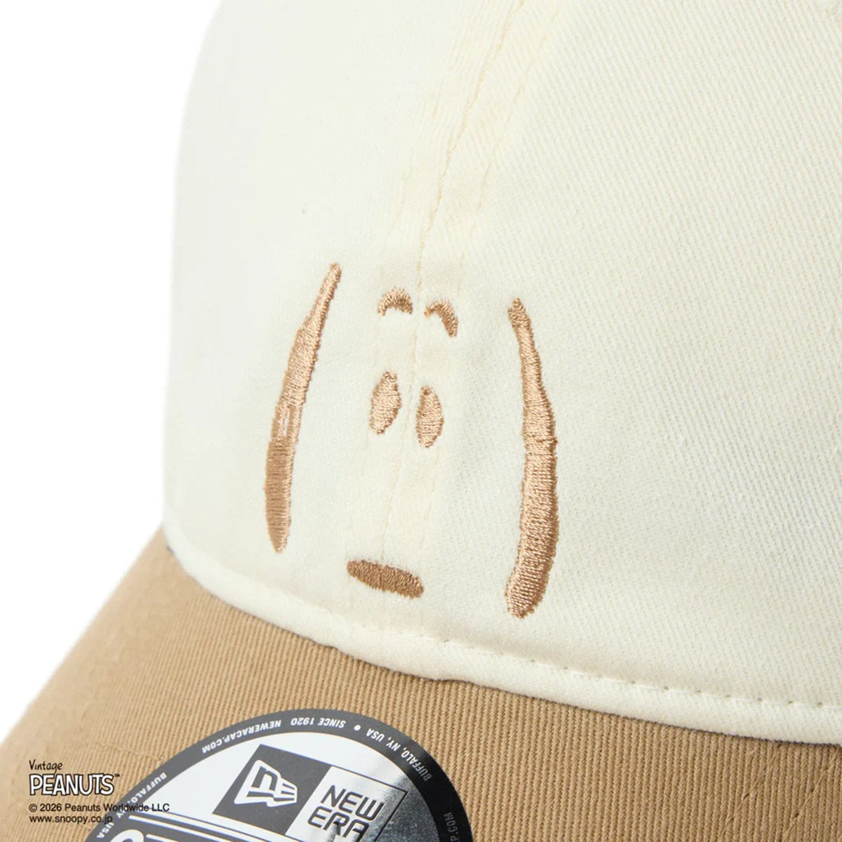 NEW ERA PEANUTS - 9TWENTY Vintage PEANUTS 2-Tone CHROME WHITE/KHAKI 【14865366】