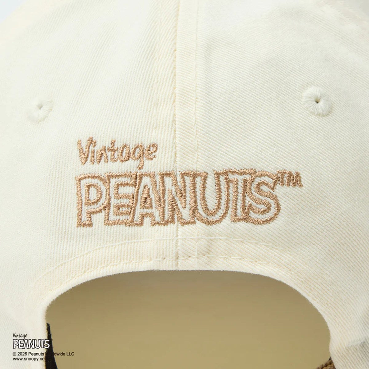 NEW ERA PEANUTS - 9TWENTY Vintage PEANUTS 2-Tone CHROME WHITE/KHAKI 【14865366】
