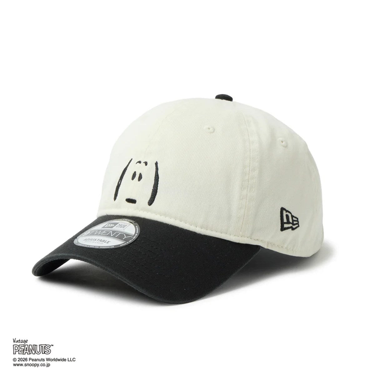 NEW ERA PEANUTS - 9TWENTY Vintage PEANUTS 2-Tone CHRIME WHITE/BLACK【14865367】