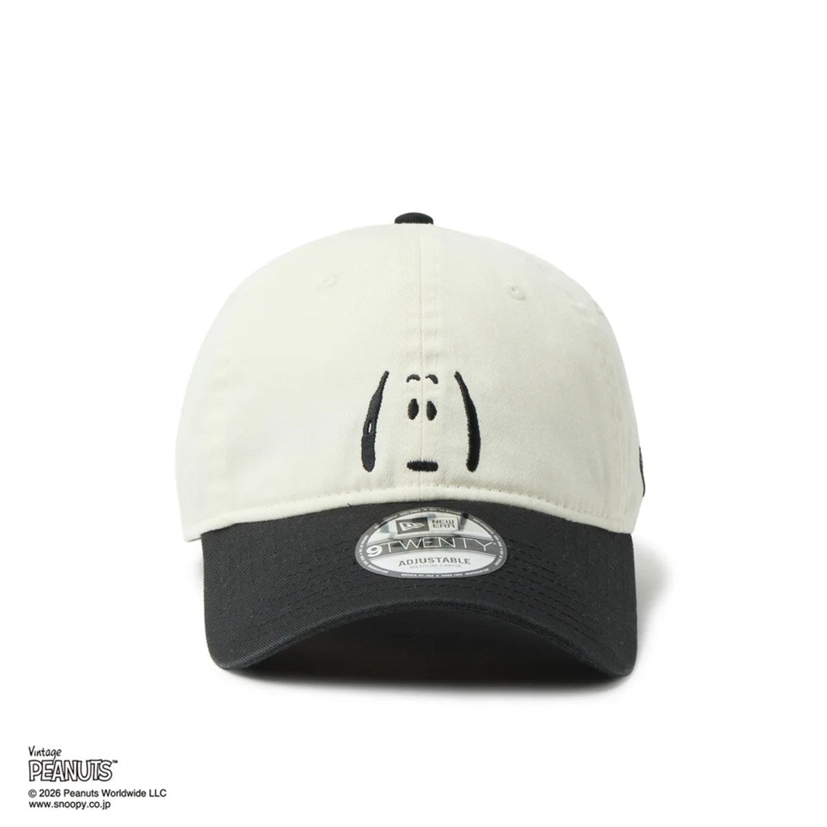 NEW ERA PEANUTS - 9TWENTY Vintage PEANUTS 2-Tone CHRIME WHITE/BLACK【14865367】