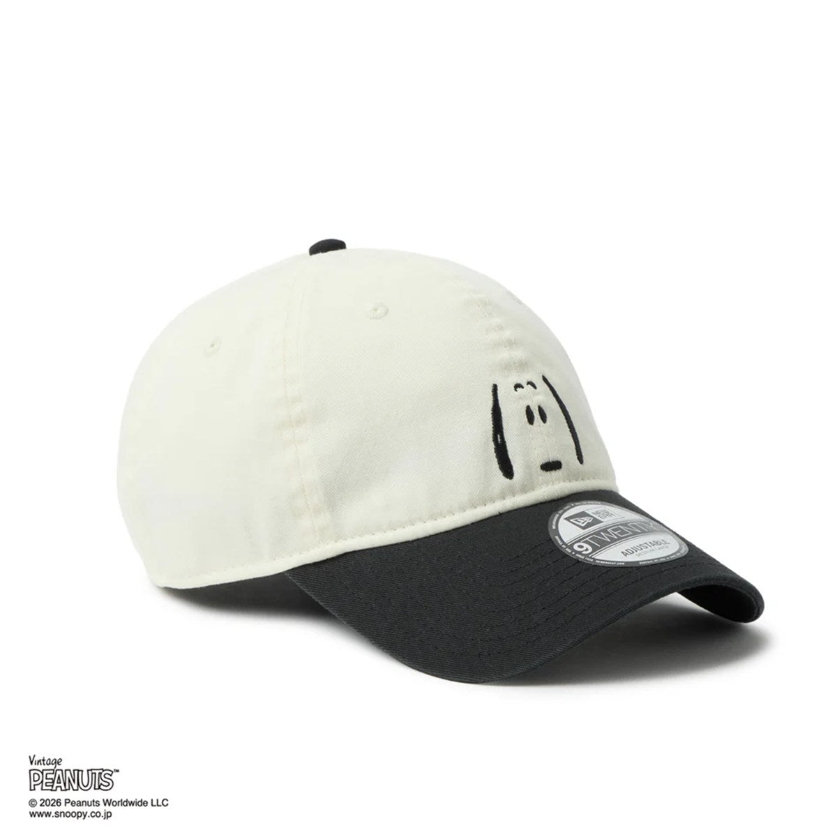 NEW ERA PEANUTS - 9TWENTY Vintage PEANUTS 2-Tone CHRIME WHITE/BLACK【14865367】