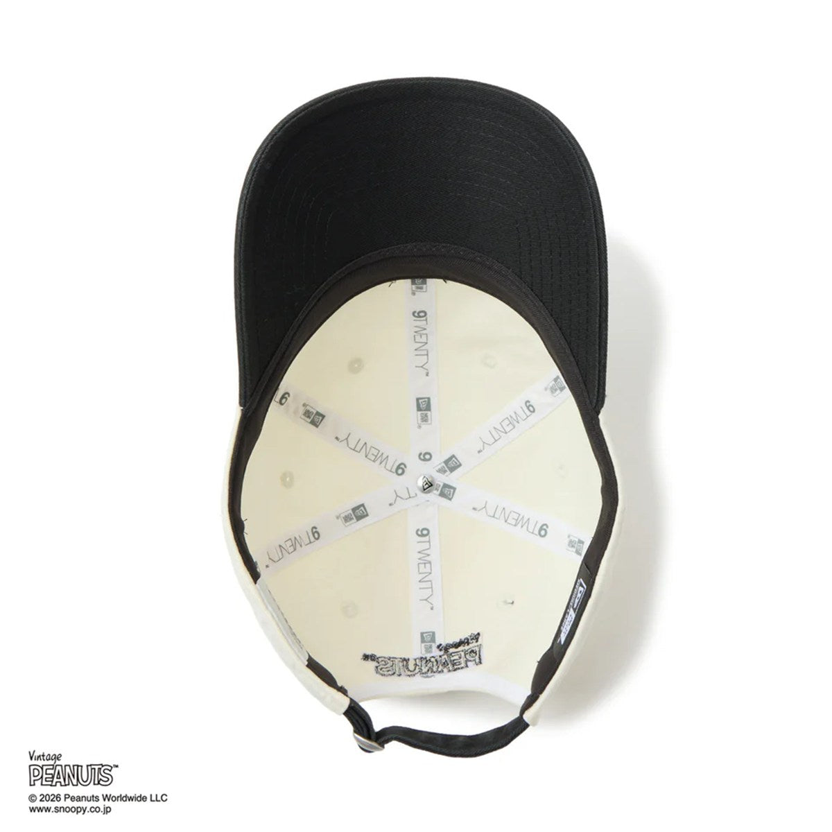 NEW ERA PEANUTS - 9TWENTY Vintage PEANUTS 2-Tone CHRIME WHITE/BLACK【14865367】