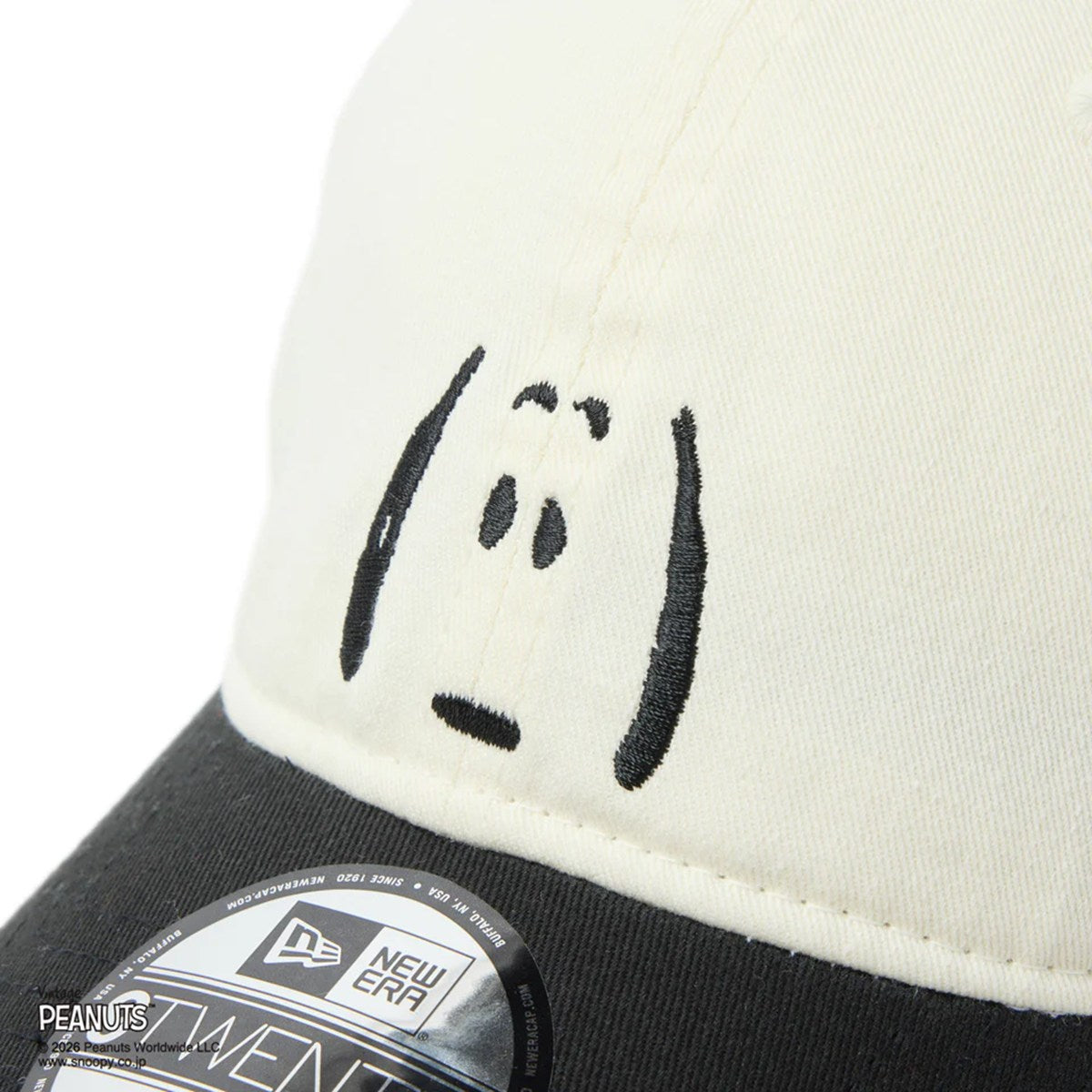NEW ERA PEANUTS - 9TWENTY Vintage PEANUTS 2-Tone CHRIME WHITE/BLACK【14865367】