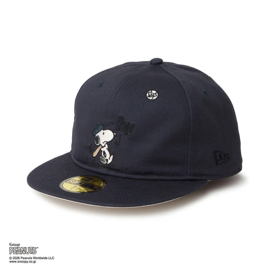 NEW ERA PEANUTS - 59FIFTY Soft Buckram Vintage PEANUTS FADED BLACK【14865372】