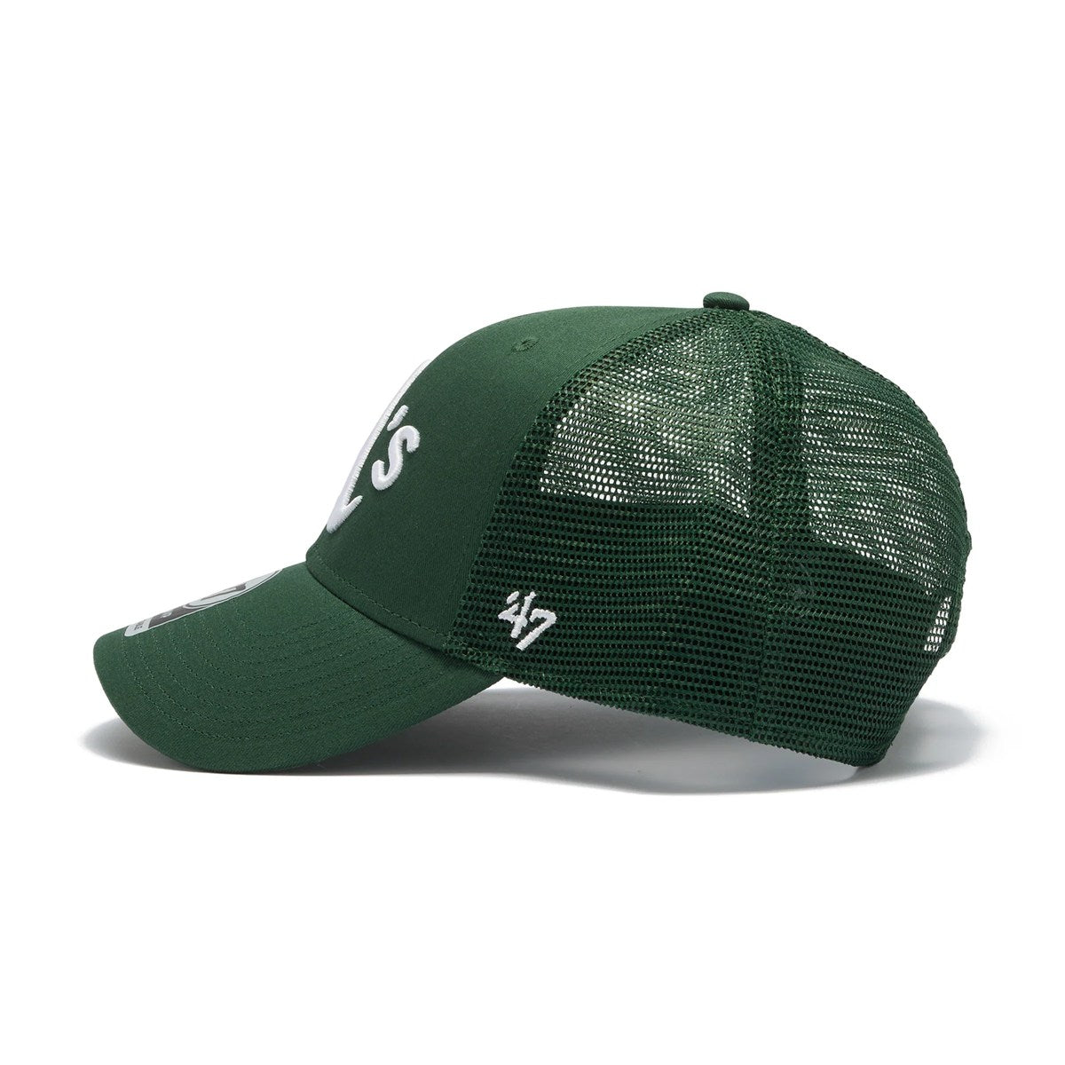 ’47 BRAND ‐ Oakland Athletics MVP BRANSON MESH DARK GREEN【14920317 47A-MVP-B-BRANS18CTP-DGB】