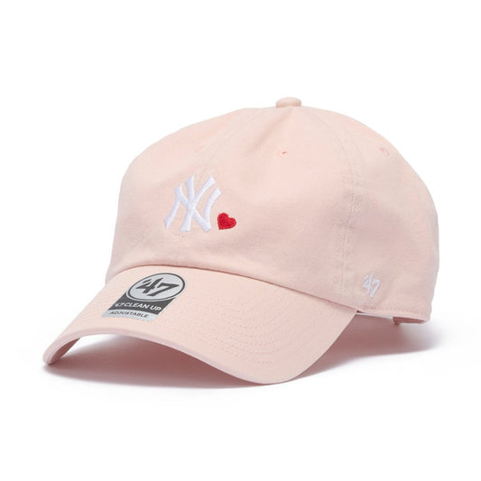 ’47 BRAND New York Yankees - CLEAN UP WITH HEART PINK【14920412 47A-CLPMLBMHEARTNEYYAN-CTGW-PNK】