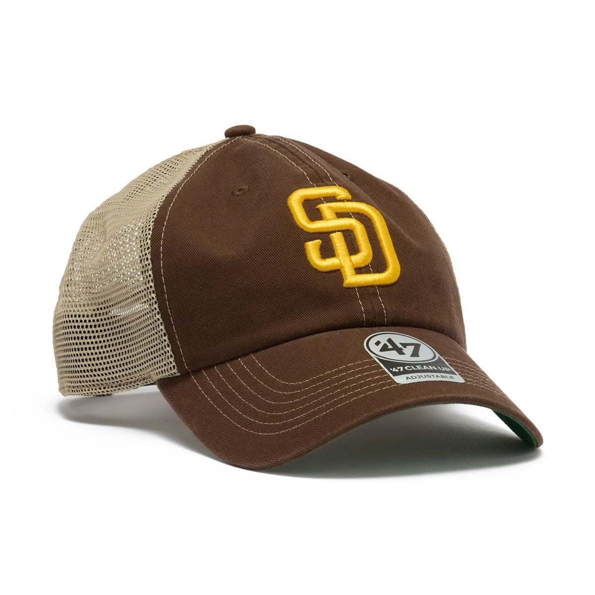 ’47 BRAND San Diego Padres ‐ CLEAN UP TRAWLER MESH BROWN【14920443 47A-CLPMES-B-TRWLR21GWP-BWC】