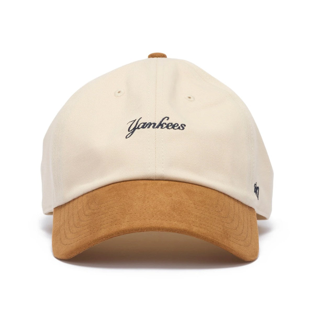 ’47 BRAND New York Yankees - BASE RUNNER | MINI SCRIPT SUEDE NATURAL【14920520 47A-CLP-B-MNISD17CNS-NT】