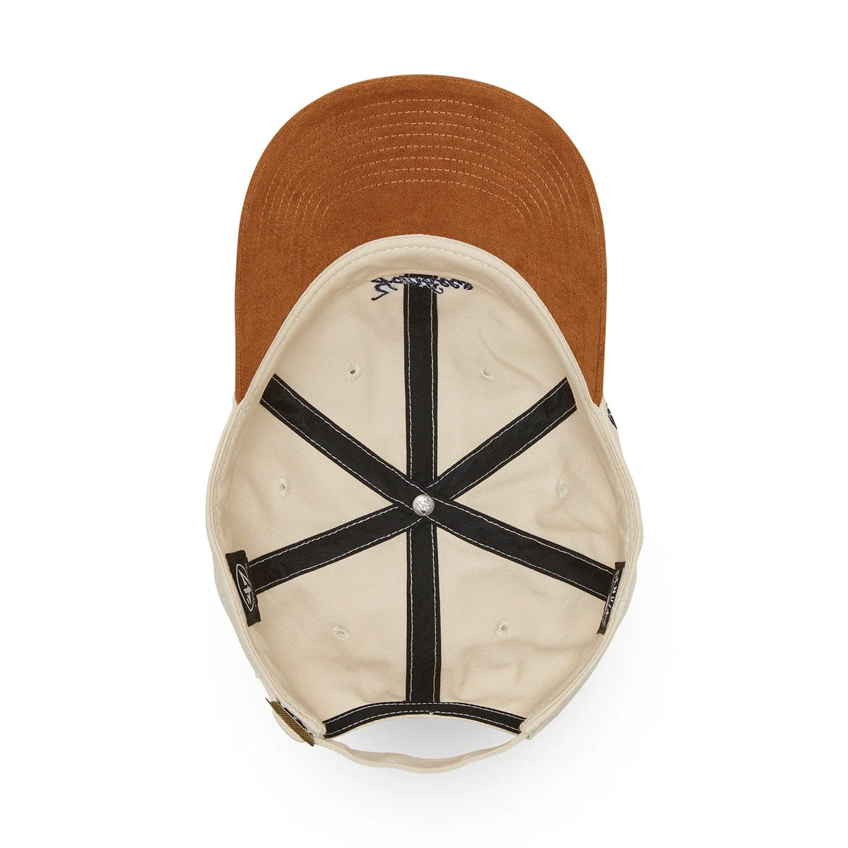 ’47 BRAND New York Yankees - BASE RUNNER | MINI SCRIPT SUEDE NATURAL【14920520 47A-CLP-B-MNISD17CNS-NT】