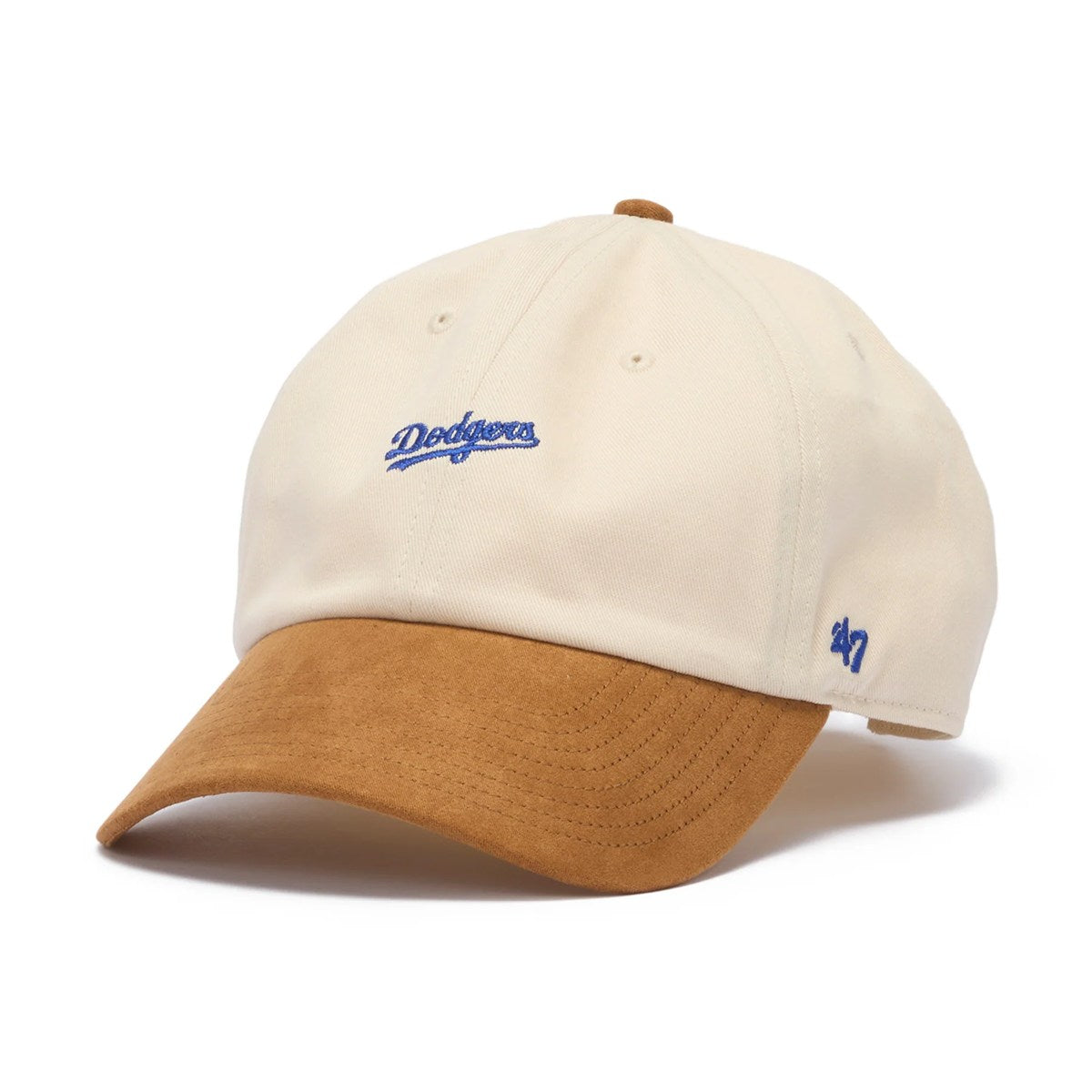 ’47 BRAND Los Angeles Dodgers - BASE RUNNER | MINI SCRIPT SUEDE NATURAL【14920521 47A-CLP-B-MNISD12CNS-NT】